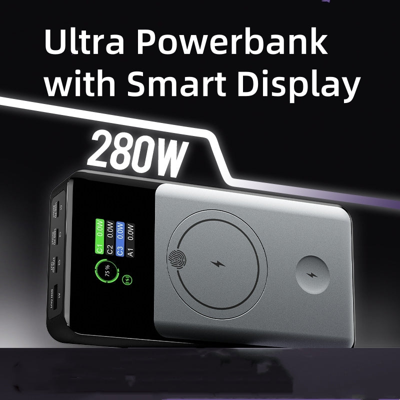 Flash Pro Ultra: batería externa magnética de 280 W con pantalla OLED