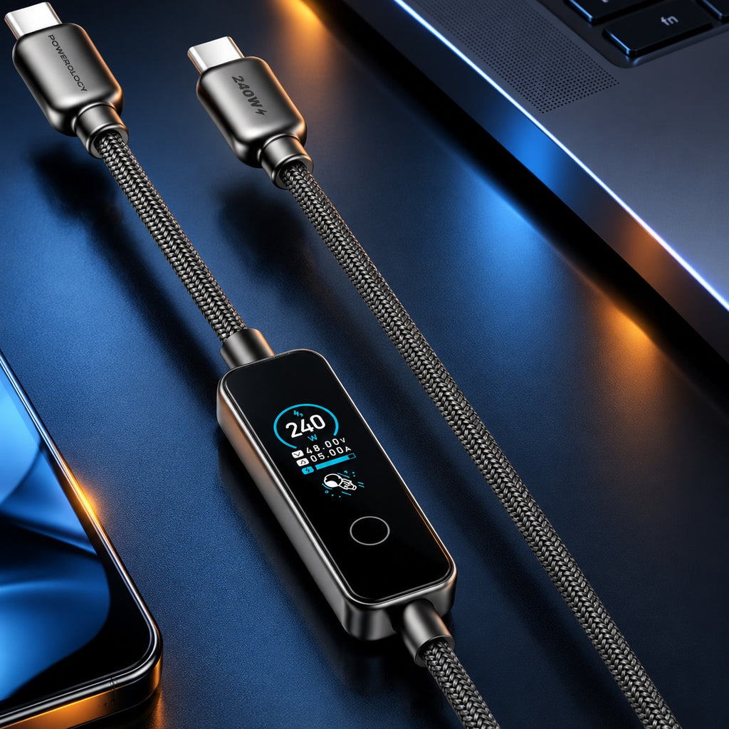 240-W-Smart-Ladekabel mit TFT-Display