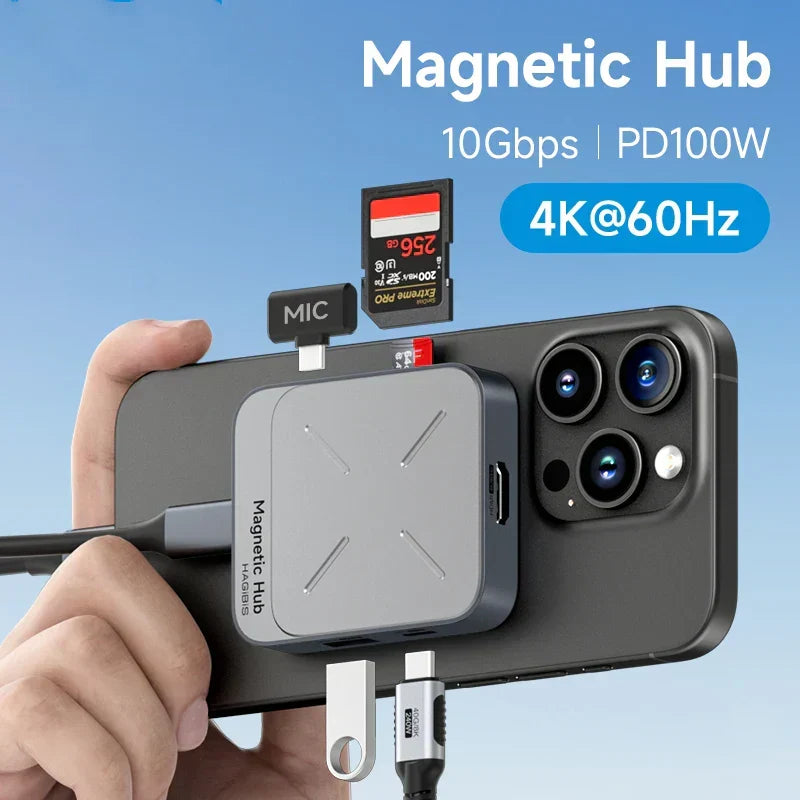 Magnetisches M.2 2230 SSD-Gehäuse 7-in-1 USB-C-Hub