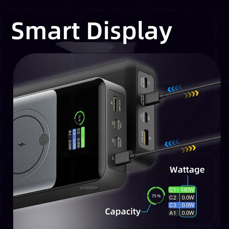 Flash Pro Ultra: batería externa magnética de 280 W con pantalla OLED