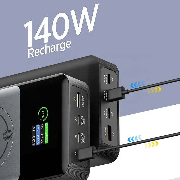 Flash Pro Ultra: batería externa magnética de 280 W con pantalla OLED