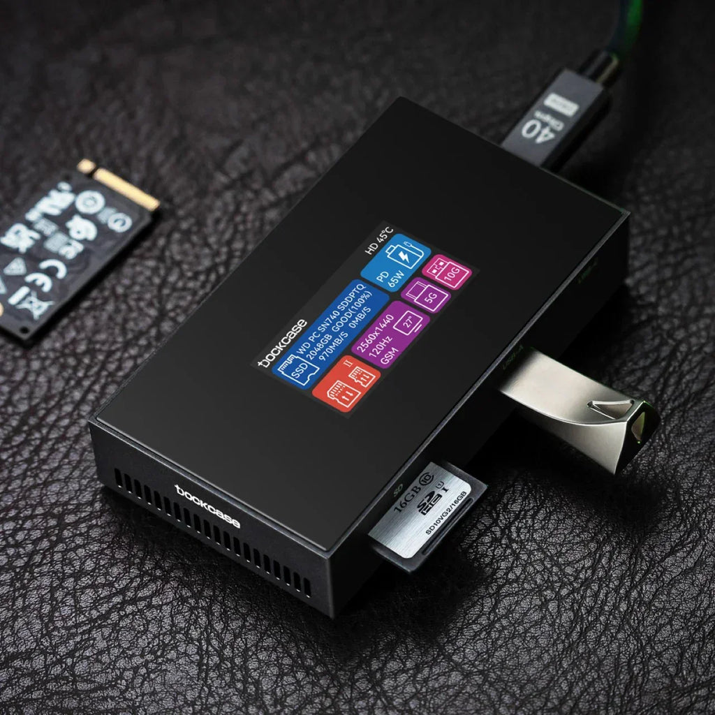 Dockcase Smart USB-C Hub 7-in-1 mit M.2 SSD Gehäuse