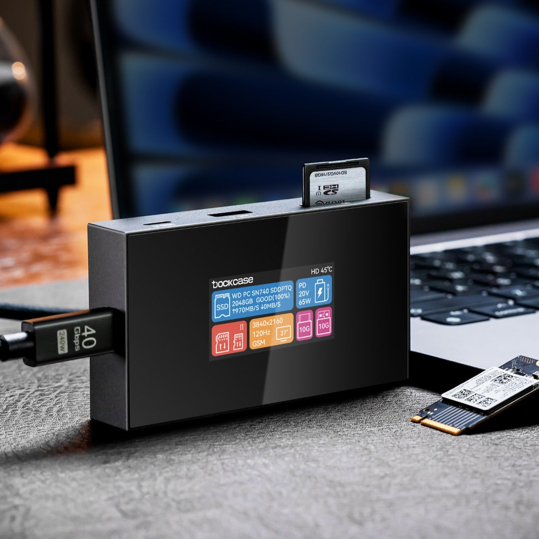 Dockcase Smart USB-C Hub 7-in-1 mit M.2 SSD Gehäuse