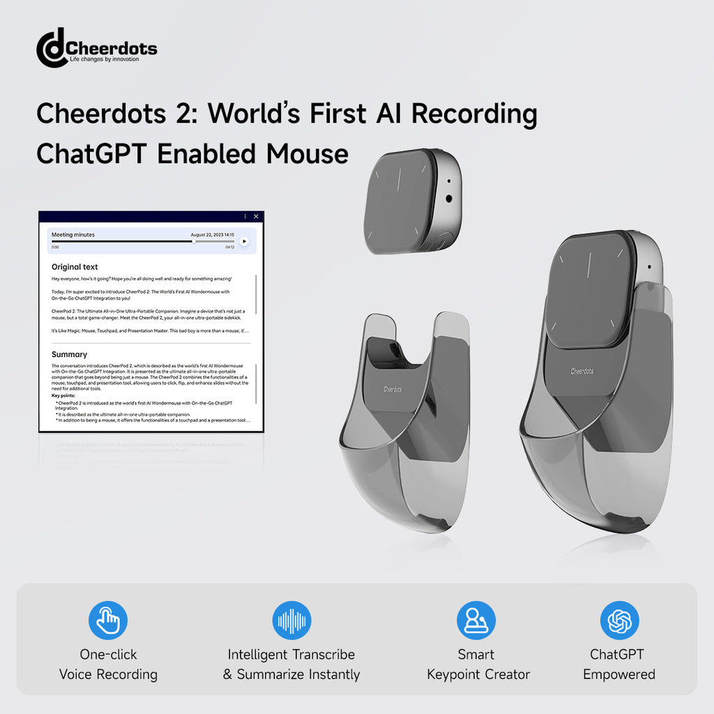 Cheerdots2: Revolutionäre, KI-gestützte Smart-Mouse von ChatGPT