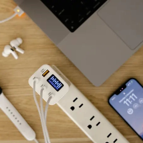 Cargador USB-C GaN Zeus de 280 W con pantalla de potencia