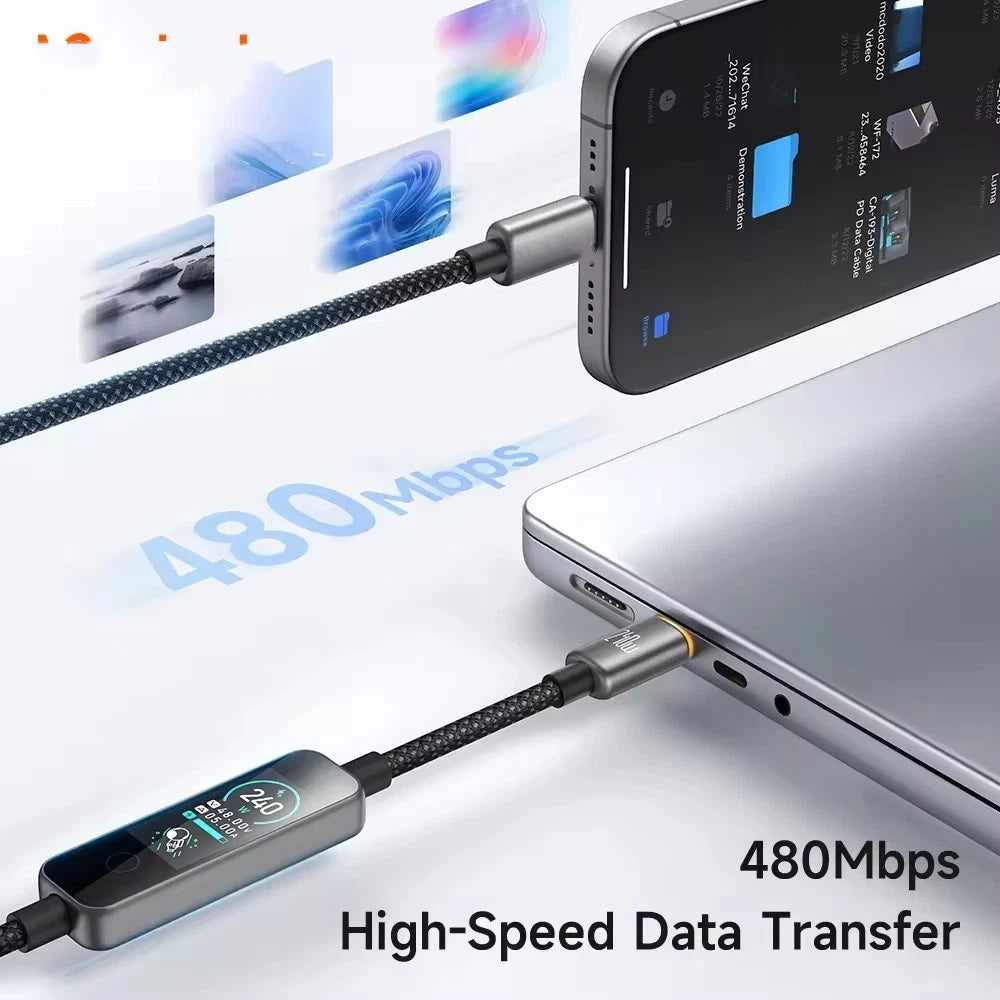 240-W-Smart-Ladekabel mit TFT-Display