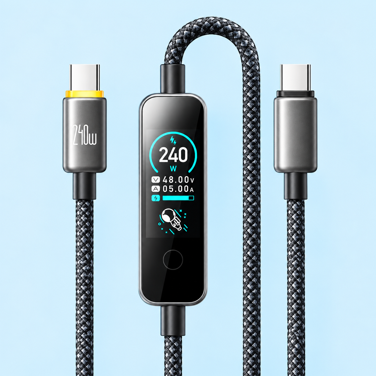 240W Smart TFT Display Charging Cable