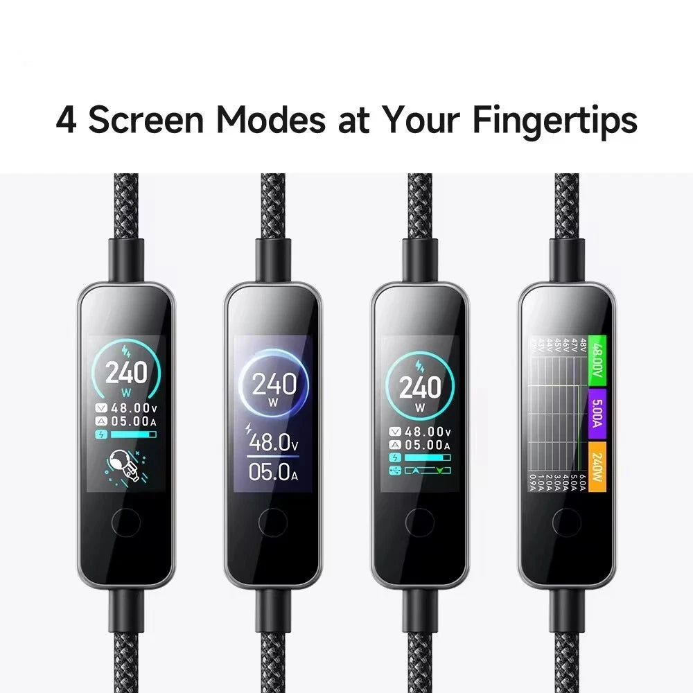 240-W-Smart-Ladekabel mit TFT-Display