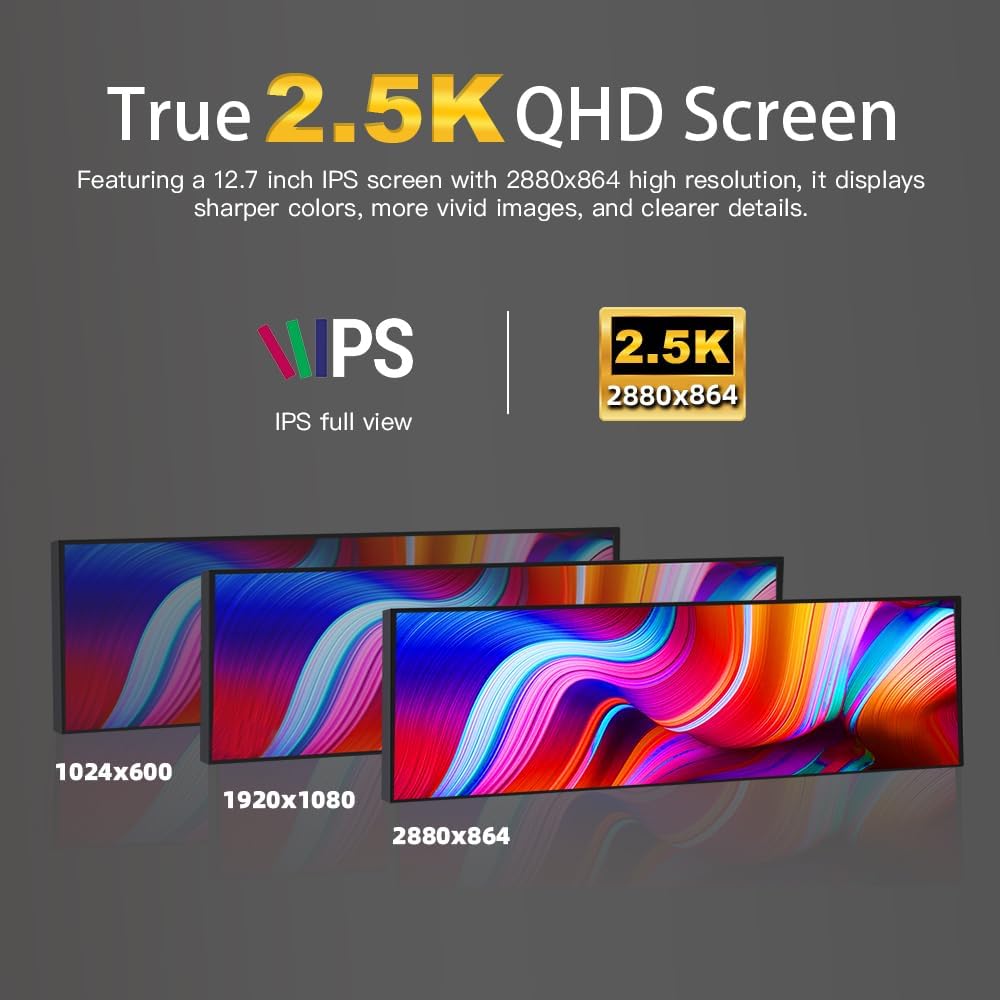 12.3 inch IPS 120Hz Portable Screen with with RGB & Fast Transfer