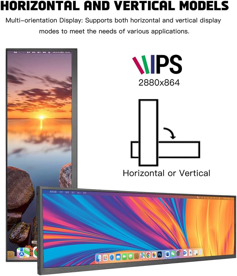 12.3 inch IPS 120Hz Portable Screen with with RGB & Fast Transfer