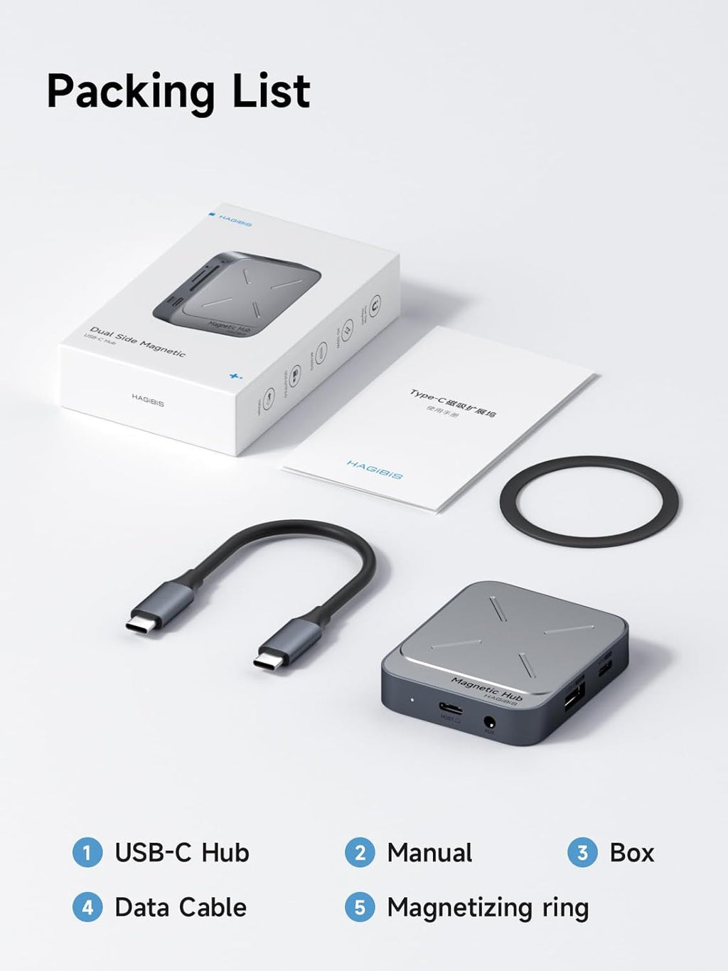 Magnetisches M.2 2230 SSD-Gehäuse 7-in-1 USB-C-Hub