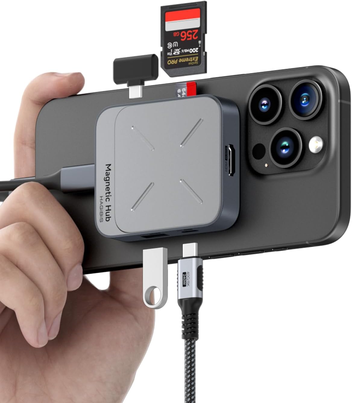 Magnetisches M.2 2230 SSD-Gehäuse 7-in-1 USB-C-Hub