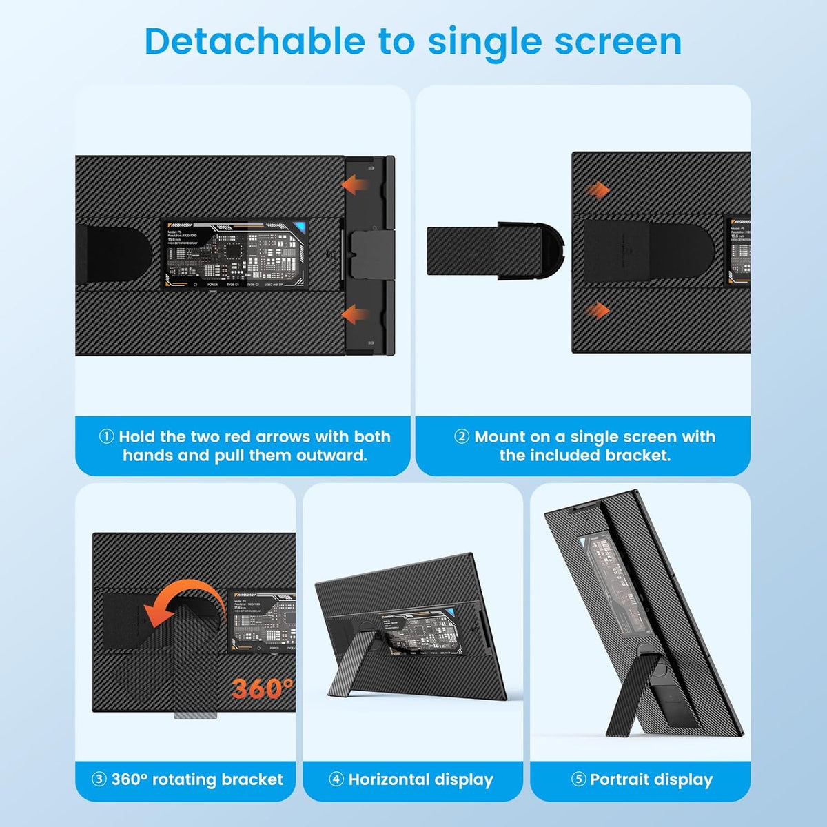 Monitor extensor para portátil IPS FHD 1080P de 15,6"