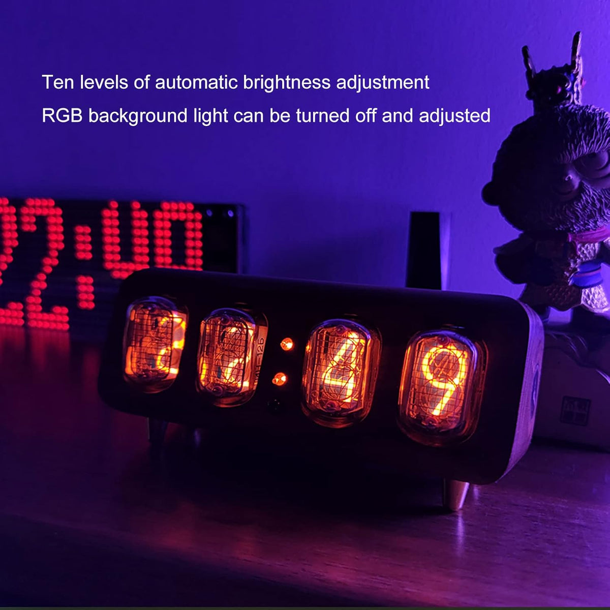 Nixie IN12 Glow Tube Solid Wood Clock