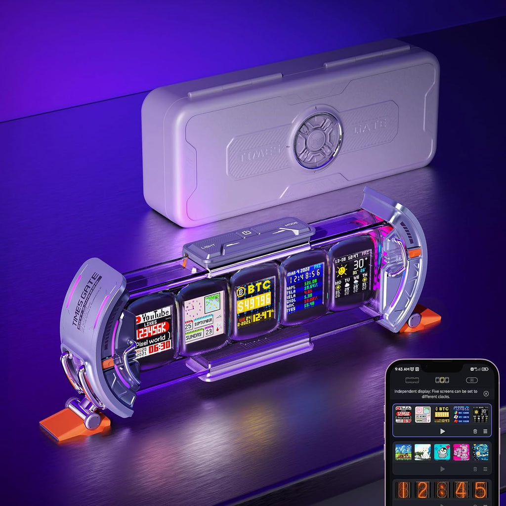 Divoom Times Gate – Cyberpunk-Gaming-Setup-Digitaluhr