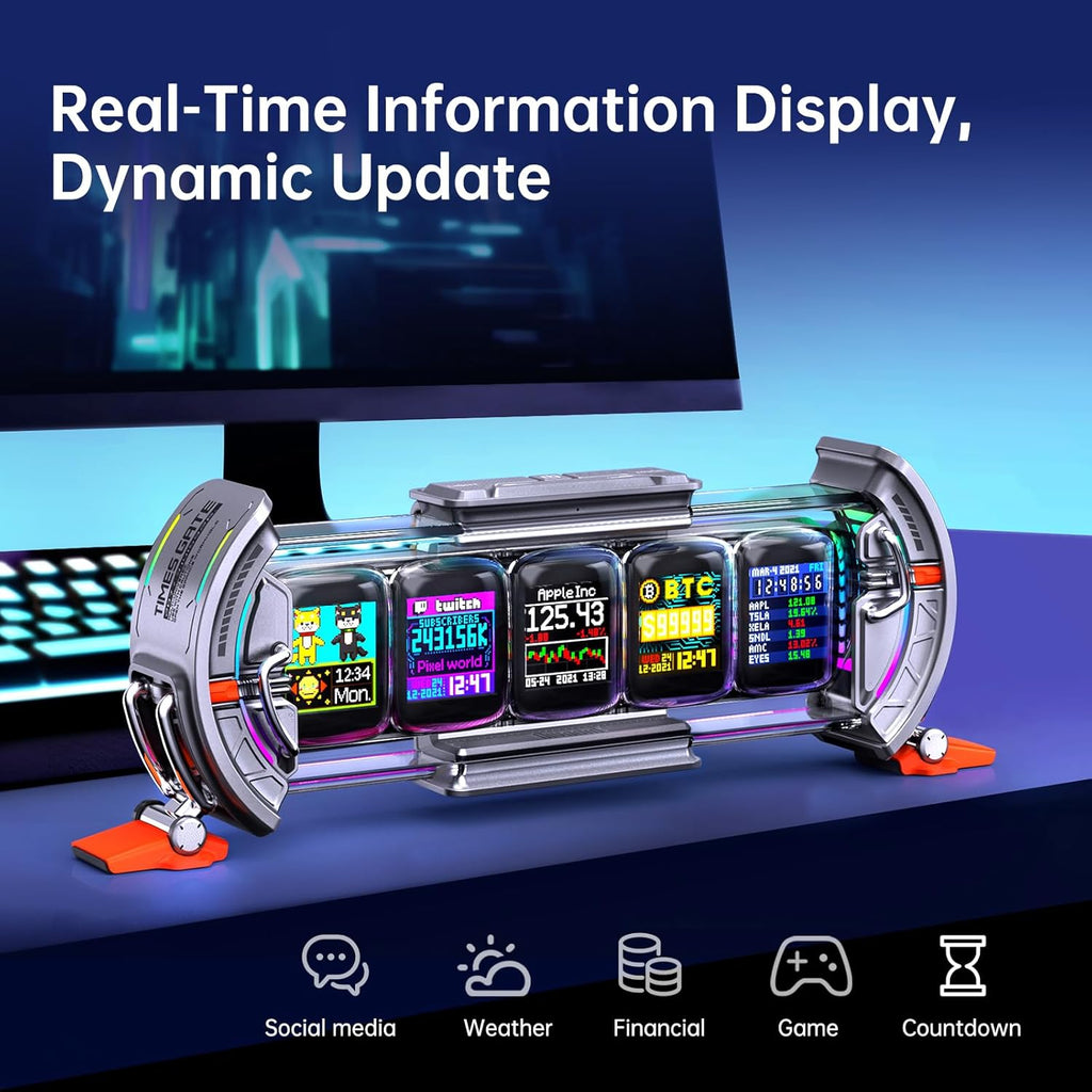 Divoom Times Gate – Cyberpunk-Gaming-Setup-Digitaluhr