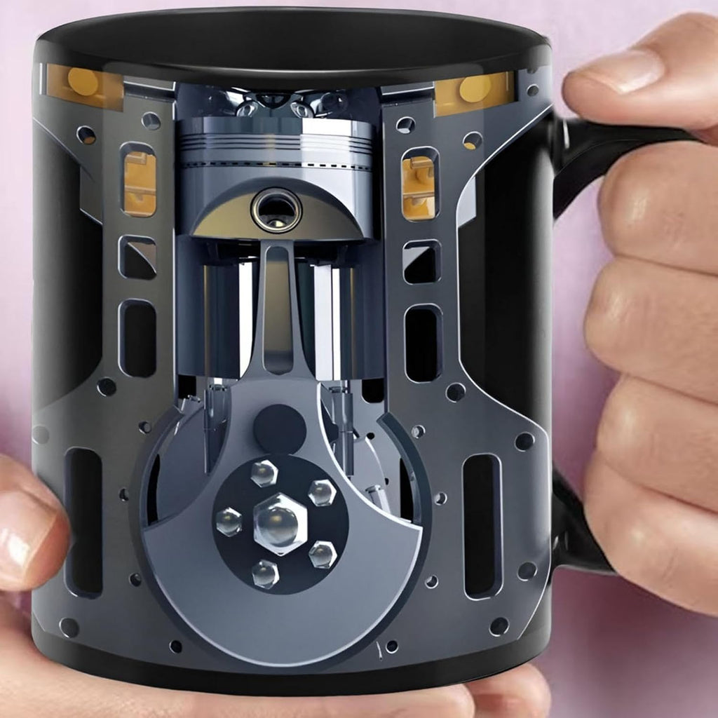 Taza de motor de mecánico, tazas de espresso, taza de café con diseño de motor mecánico, tazas de café originales, decoración para escritorio,