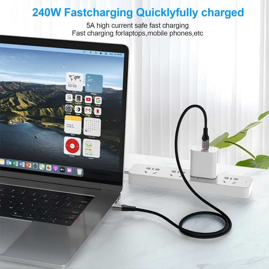 Cable Thunderbolt5 de 80 Gbps y 240 W con trenzado de nailon