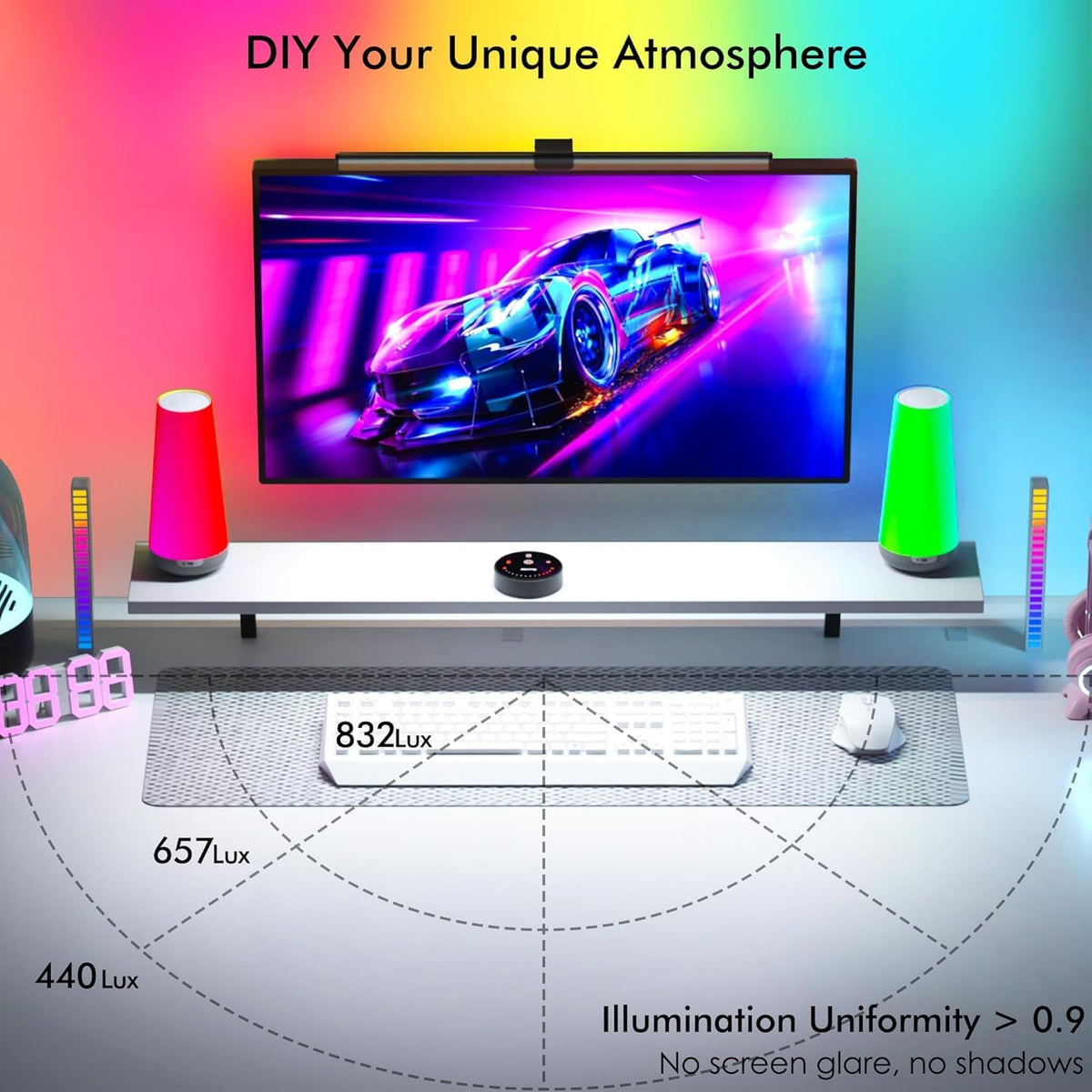 Quntis RGB Pro+ 15 Modes Monitor Light Bar with Remote