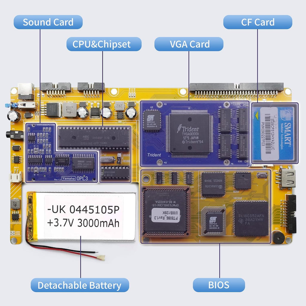 Pocket8086 PC-XT Laptop-Computer (6,0 Zoll)