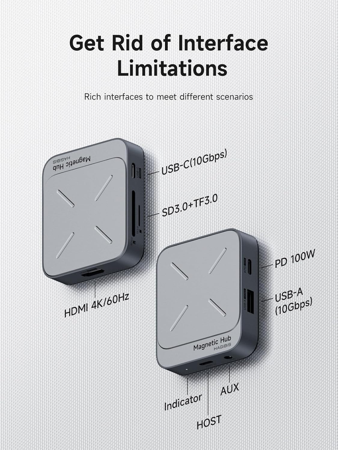 Magnetisches M.2 2230 SSD-Gehäuse 7-in-1 USB-C-Hub
