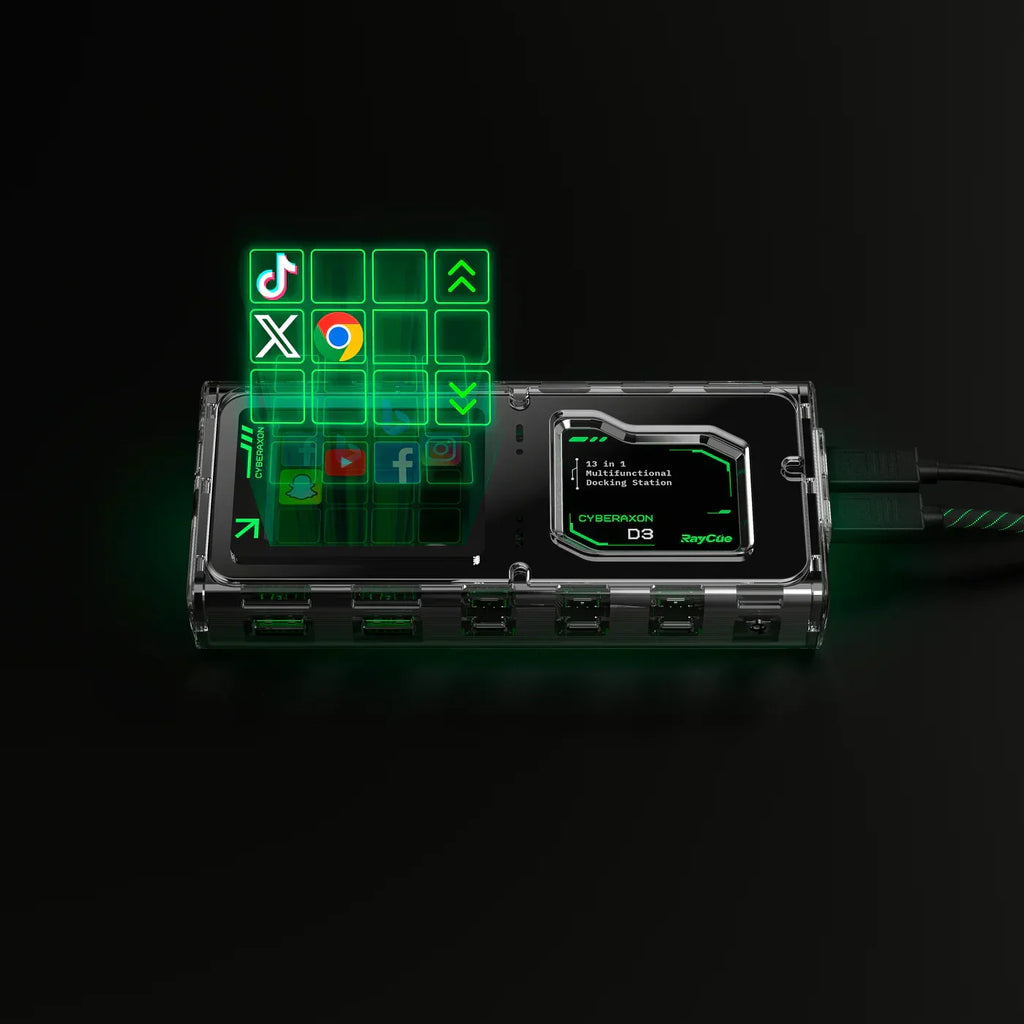 CyberAxon D3: 13-in-1 Multifunctional Stream Control Dock