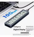 Adaptador de carcasa de aluminio para SSD M.2 con pantalla LCD