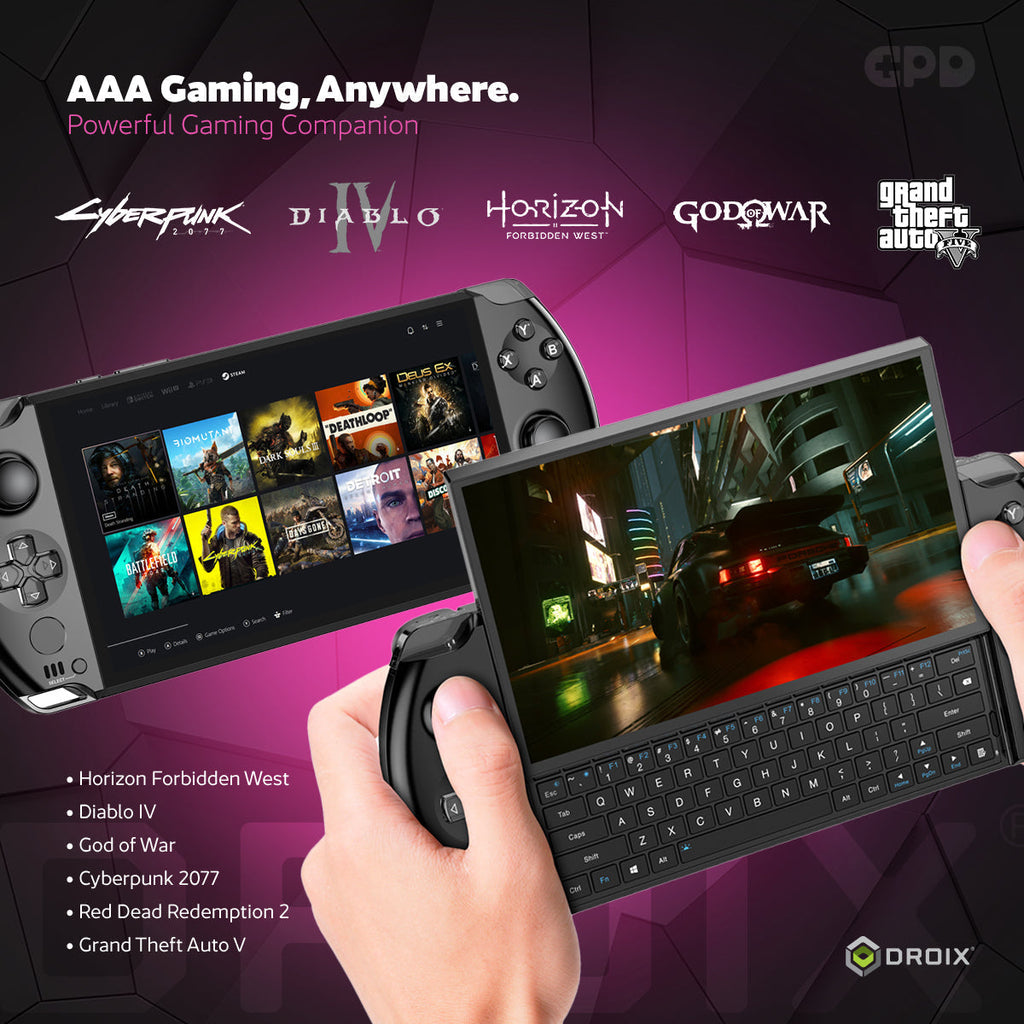 GPD WIN4 2025 PC portátil gaming (HX 370, 32 GB + 1 TB)