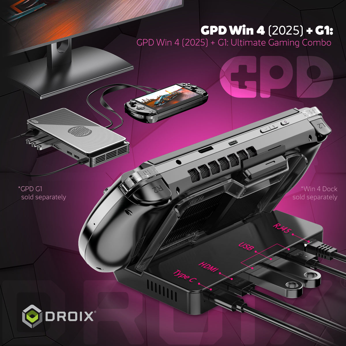 GPD WIN4 2025 PC portátil gaming (HX 370, 32 GB + 1 TB)