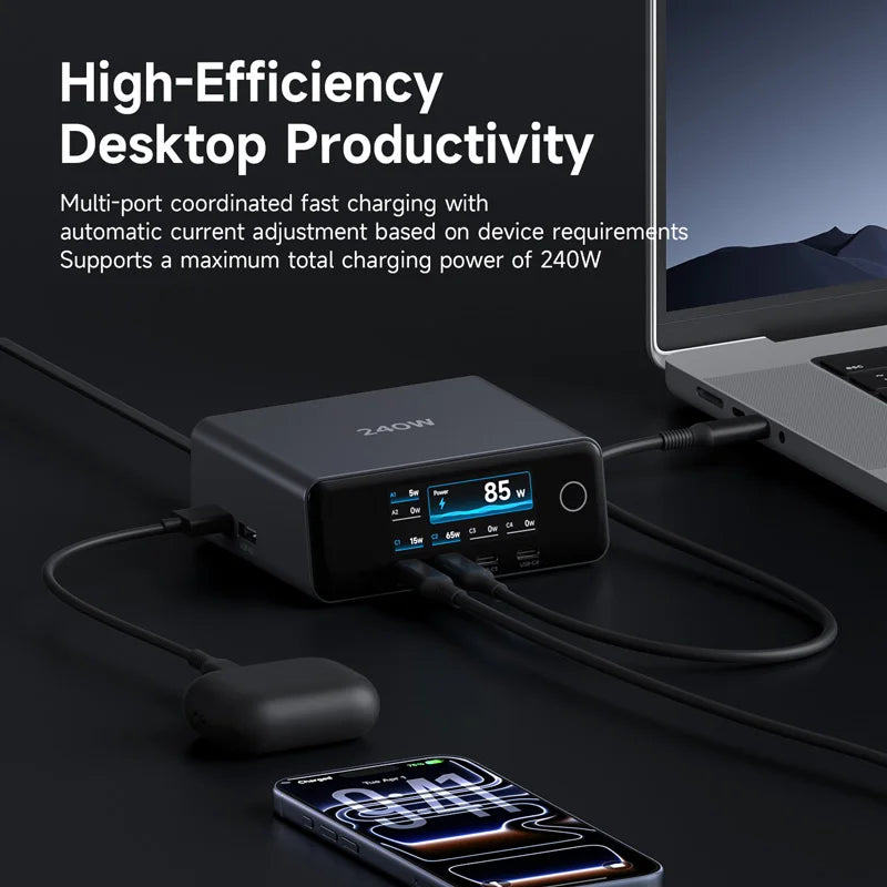 Hagibis 240-W-Ladestation mit Smart-Display