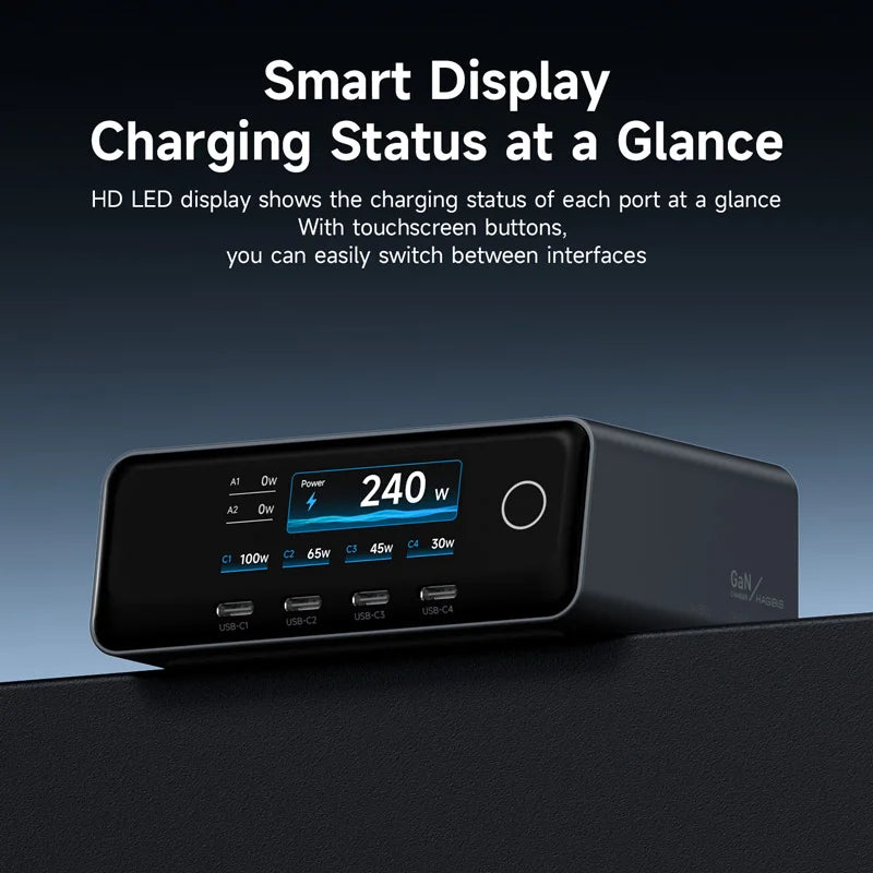 Hagibis 240-W-Ladestation mit Smart-Display