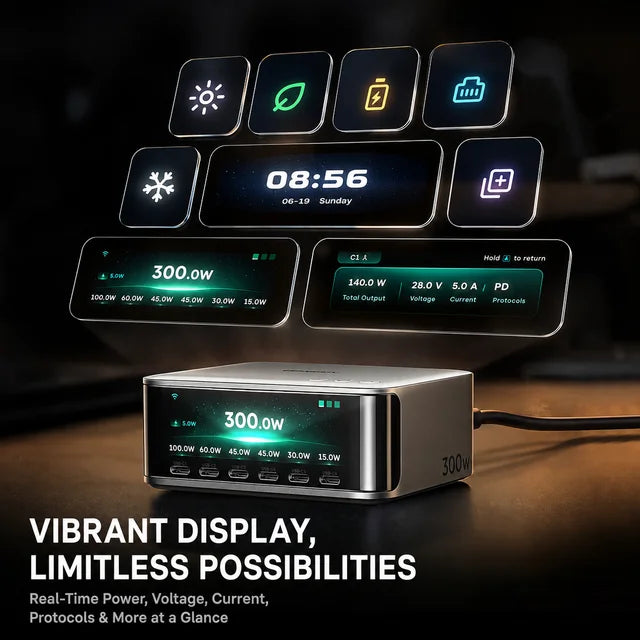 UGREEN Nexode Pro 300W Charging Station with Smart Display