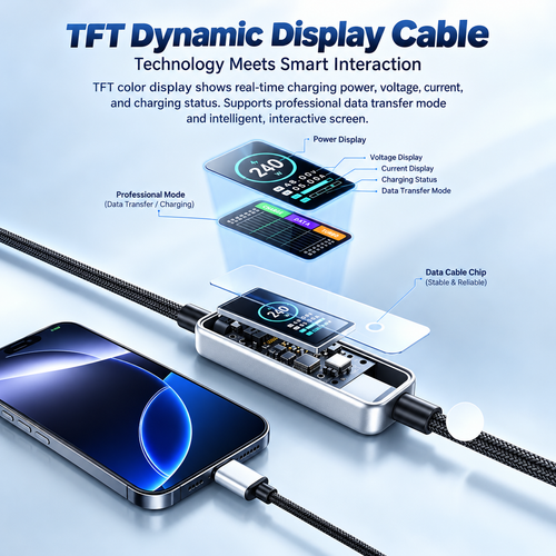 240W Smart TFT Display Charging Cable