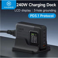 PD200W GaN de 5 puertos de carga rápida con pantalla LCD