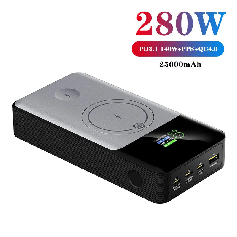 Flash Pro Ultra: batería externa magnética de 280 W con pantalla OLED